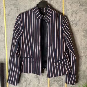 Banana Republic Navy and Pink Striped Blazer